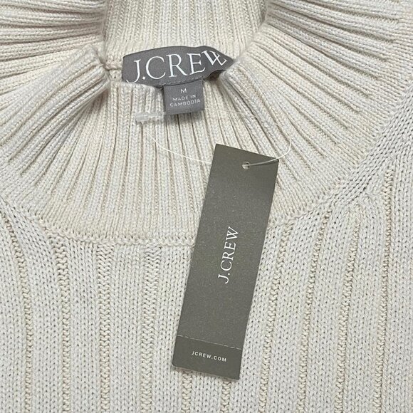 J. Crew Cream Ribbed Turtleneck Sweater - Picture 4 of 7